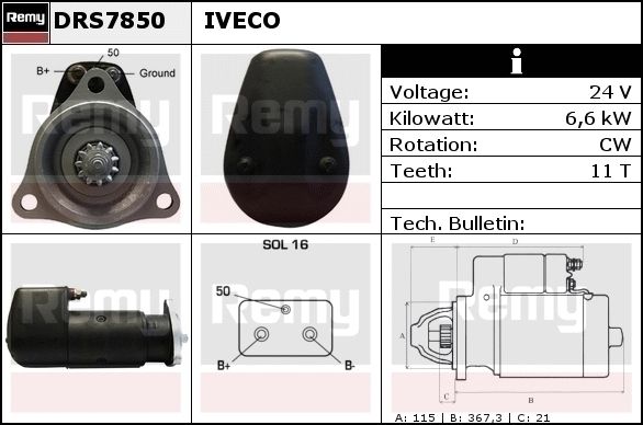 DELCO REMY Starter DRS7960